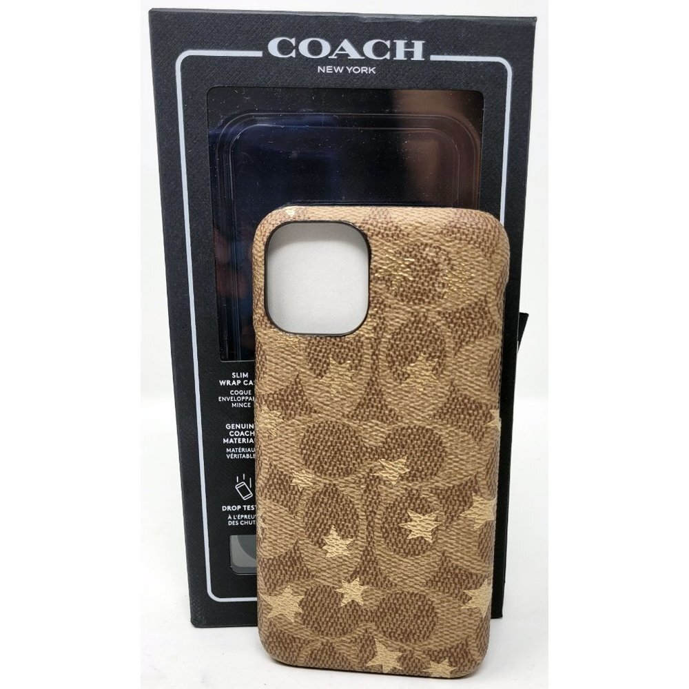 Coach Protective Slim Leather Wrap Case for iPhone 11 Pro 5.8"  -  Khaki - Picture 2 of 2